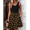 imageZeagoo Women Summer Dresses Sleeveless Casual Tank Dress Flowy Tiered Short Beach Dresses Womens Sundress with PocketsOrange Floral