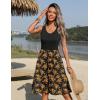 imageZeagoo Women Summer Dresses Sleeveless Casual Tank Dress Flowy Tiered Short Beach Dresses Womens Sundress with PocketsOrange Floral
