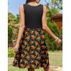 imageZeagoo Women Summer Dresses Sleeveless Casual Tank Dress Flowy Tiered Short Beach Dresses Womens Sundress with PocketsOrange Floral