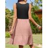 imageZeagoo Women Summer Dresses Sleeveless Casual Tank Dress Flowy Tiered Short Beach Dresses Womens Sundress with PocketsPink White Dots