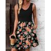 imageZeagoo Women Summer Dresses Sleeveless Casual Tank Dress Flowy Tiered Short Beach Dresses Womens Sundress with PocketsRose Pink Floral