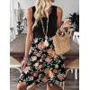 imageZeagoo Women Summer Dresses Sleeveless Casual Tank Dress Flowy Tiered Short Beach Dresses Womens Sundress with PocketsRose Pink Floral