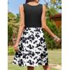 imageZeagoo Women Summer Dresses Sleeveless Casual Tank Dress Flowy Tiered Short Beach Dresses Womens Sundress with PocketsWhite Black Floral