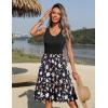imageZeagoo Women Summer Dresses Sleeveless Casual Tank Dress Flowy Tiered Short Beach Dresses Womens Sundress with PocketsWhite Pink Floral