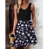 imageZeagoo Women Summer Dresses Sleeveless Casual Tank Dress Flowy Tiered Short Beach Dresses Womens Sundress with PocketsWhite Pink Floral