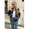 imageZeagoo Womens Bomber Jacket Casual Coat Zip Up Outerwear Windbreaker with Pockets SXXLFlower 1