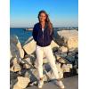 imageZeagoo Womens Bomber Jacket Casual Coat Zip Up Outerwear Windbreaker with Pockets SXXLNavy Blue