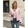 imageZeagoo Womens Bomber Jacket Casual Coat Zip Up Outerwear Windbreaker with Pockets SXXLPink