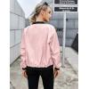 imageZeagoo Womens Bomber Jacket Casual Coat Zip Up Outerwear Windbreaker with Pockets SXXLPink