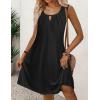 imageZeagoo Womens Casual Summer Dresses 2025 Boho Sleeveless Sundresses with Pockets Pleated Beach Floral T Shirt DressesBlack