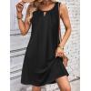 imageZeagoo Womens Casual Summer Dresses 2025 Boho Sleeveless Sundresses with Pockets Pleated Beach Floral T Shirt DressesBlack