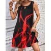 imageZeagoo Womens Casual Summer Dresses 2025 Boho Sleeveless Sundresses with Pockets Pleated Beach Floral T Shirt DressesBlack Redprinted