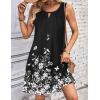 imageZeagoo Womens Casual Summer Dresses 2025 Boho Sleeveless Sundresses with Pockets Pleated Beach Floral T Shirt DressesBlackprinted03