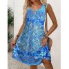 imageZeagoo Womens Casual Summer Dresses 2025 Boho Sleeveless Sundresses with Pockets Pleated Beach Floral T Shirt DressesBluefloral Printed