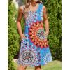 imageZeagoo Womens Casual Summer Dresses 2025 Boho Sleeveless Sundresses with Pockets Pleated Beach Floral T Shirt DressesBlueprinted01