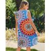 imageZeagoo Womens Casual Summer Dresses 2025 Boho Sleeveless Sundresses with Pockets Pleated Beach Floral T Shirt DressesBlueprinted01
