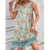 imageZeagoo Womens Casual Summer Dresses 2025 Boho Sleeveless Sundresses with Pockets Pleated Beach Floral T Shirt DressesFloralprinted07