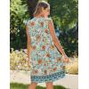 imageZeagoo Womens Casual Summer Dresses 2025 Boho Sleeveless Sundresses with Pockets Pleated Beach Floral T Shirt DressesFloralprinted07