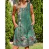 imageZeagoo Womens Casual Summer Dresses 2025 Boho Sleeveless Sundresses with Pockets Pleated Beach Floral T Shirt DressesGreenprinted
