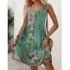 imageZeagoo Womens Casual Summer Dresses 2025 Boho Sleeveless Sundresses with Pockets Pleated Beach Floral T Shirt DressesGreenprinted