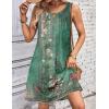 imageZeagoo Womens Casual Summer Dresses 2025 Boho Sleeveless Sundresses with Pockets Pleated Beach Floral T Shirt DressesGreenprinted