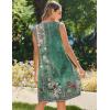 imageZeagoo Womens Casual Summer Dresses 2025 Boho Sleeveless Sundresses with Pockets Pleated Beach Floral T Shirt DressesGreenprinted