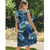 imageZeagoo Womens Casual Summer Dresses 2025 Boho Sleeveless Sundresses with Pockets Pleated Beach Floral T Shirt DressesLeafprinted