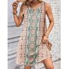 imageZeagoo Womens Casual Summer Dresses 2025 Boho Sleeveless Sundresses with Pockets Pleated Beach Floral T Shirt DressesPinkprinted