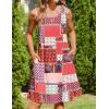 imageZeagoo Womens Casual Summer Dresses 2025 Boho Sleeveless Sundresses with Pockets Pleated Beach Floral T Shirt DressesPrinted06