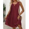 imageZeagoo Womens Casual Summer Dresses 2025 Boho Sleeveless Sundresses with Pockets Pleated Beach Floral T Shirt DressesWine Red