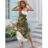 imageZeagoo Womens Casual Sundress Summer Maxi Sleeveless V Neck Split Boho Beach Dress Travel Vacation Dress with PocketsYellow Floral