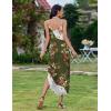 imageZeagoo Womens Casual Sundress Summer Maxi Sleeveless V Neck Split Boho Beach Dress Travel Vacation Dress with PocketsYellow Floral