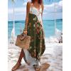 imageZeagoo Womens Casual Sundress Summer Maxi Sleeveless V Neck Split Boho Beach Dress Travel Vacation Dress with PocketsYellow Floral