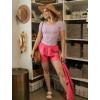imageZeagoo Womens Short Sleeve T Shirts Casual Summer Basic Scoop Neck Slim Fit Rib Knit Business Work Tee TopsLilac