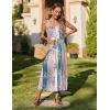 imageZeagoo Womens Summer Casual Boho Sundress Spaghetti Strap Square Neck Flowy Midi Dresses A Line Beach Dress with PocketsMz775