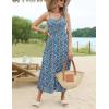 imageZeagoo Womens Summer Casual Boho Sundress Spaghetti Strap Square Neck Flowy Midi Dresses A Line Beach Dress with PocketsXh444