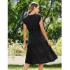 imageZeagoo Womens Summer Casual Dresses Ruffle Sleeve V Neck Midi Dress Flowy Tiered Dress with Pockets Boho SundressesBlack