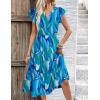 imageZeagoo Womens Summer Casual Dresses Ruffle Sleeve V Neck Midi Dress Flowy Tiered Dress with Pockets Boho SundressesBlueprinted01