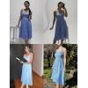 imageZeagoo Womens Summer Dress Casual Flutter Boho Floral V Neck Flowy Midi ALine Beach Vacation Sundresses with PocketsBlue Floral 02