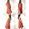 imageZeagoo Womens Summer Dress Casual Flutter Boho Floral V Neck Flowy Midi ALine Beach Vacation Sundresses with PocketsRed