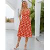 imageZeagoo Womens Summer Dress Casual Flutter Boho Floral V Neck Flowy Midi ALine Beach Vacation Sundresses with PocketsRed