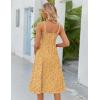 imageZeagoo Womens Summer Dress Casual Flutter Boho Floral V Neck Flowy Midi ALine Beach Vacation Sundresses with PocketsYellow