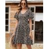 imageZeagoo Womens Summer Dress Casual Swing Floral Ruffle Short Sleeve Sundresses Beach Mini Aline Shift Dress 2025 with PocketsFloral