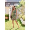 imageZeagoo Womens Summer Dresses V Neck Sleeveless Sundresses Boho Beach Dress with Pockets A Line Tshirt Tank Dress01green Floral