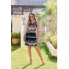 imageZeagoo Womens Summer Dresses V Neck Sleeveless Sundresses Boho Beach Dress with Pockets A Line Tshirt Tank DressBlack Floral 1