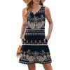 imageZeagoo Womens Summer Dresses V Neck Sleeveless Sundresses Boho Beach Dress with Pockets A Line Tshirt Tank DressBlack Floral 1