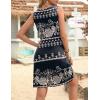 imageZeagoo Womens Summer Dresses V Neck Sleeveless Sundresses Boho Beach Dress with Pockets A Line Tshirt Tank DressBlack Floral 1