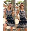 imageZeagoo Womens Summer Dresses V Neck Sleeveless Sundresses Boho Beach Dress with Pockets A Line Tshirt Tank DressBlack Floral 1