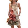 imageZeagoo Womens Summer Dresses V Neck Sleeveless Sundresses Boho Beach Dress with Pockets A Line Tshirt Tank DressColorful Floral 2