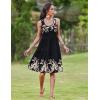 imageZeagoo Womens Summer Sundress Boho Floral Casual Tank Dresses with Pockets Sleeveless Tiered Swing A Line Beach DressBlack Floral